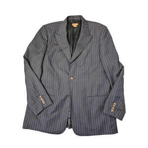 MICHAEL Michael Kors Mens Navy Blue Wool Blend Blazer Size 42R Suit Jacket